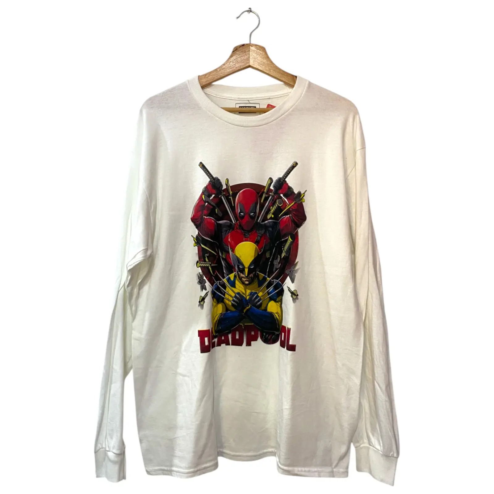 CAMISETA MARVEL DEADPOOL BLANCA  