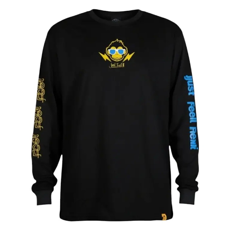 CAMISETA MONK FEEL MANGA LARGA NEGRO