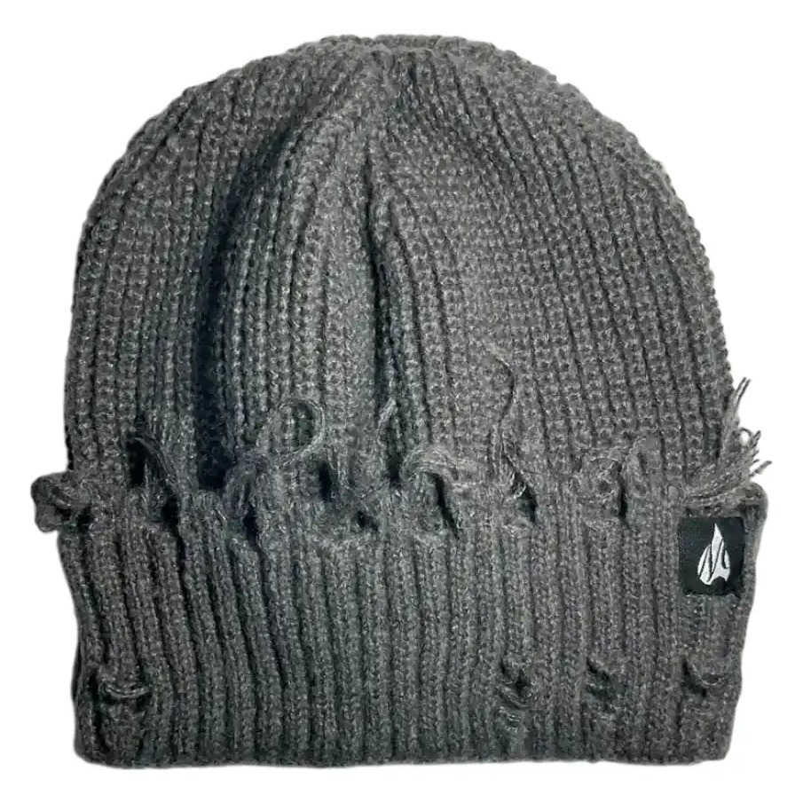 GORRO MANUAL LANA FLECOS GRIS