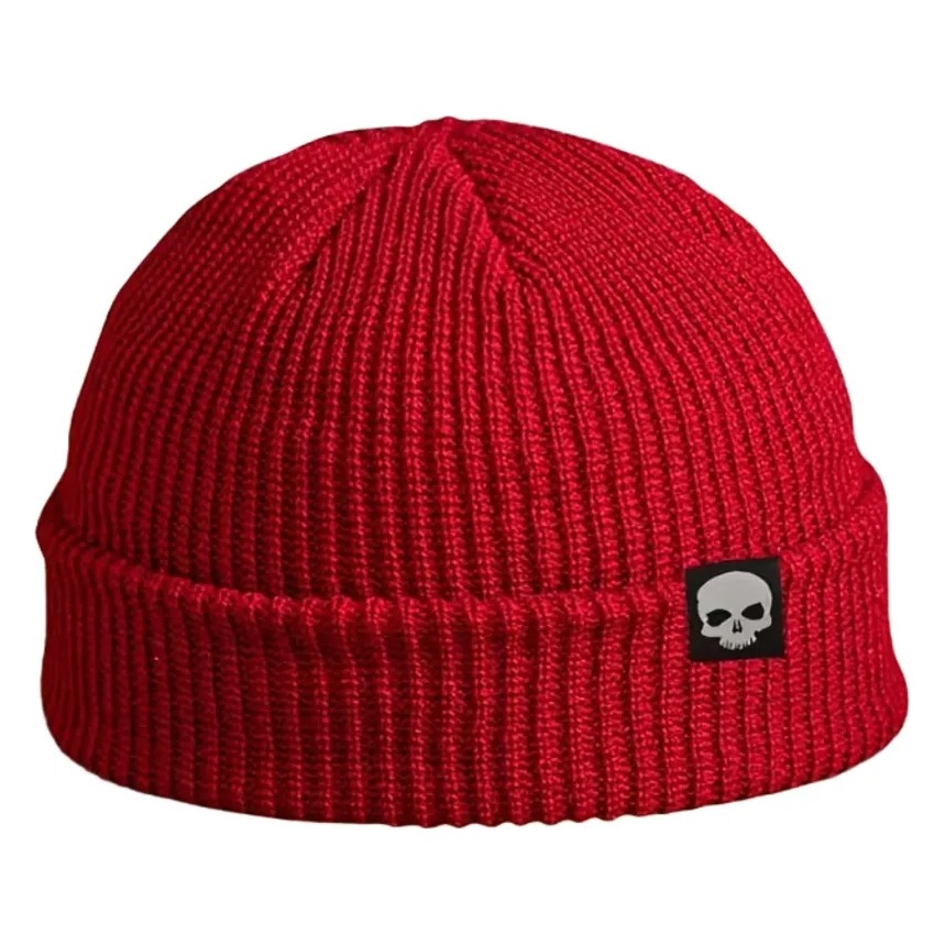 GORRO TEJIDO SKULL ROJO