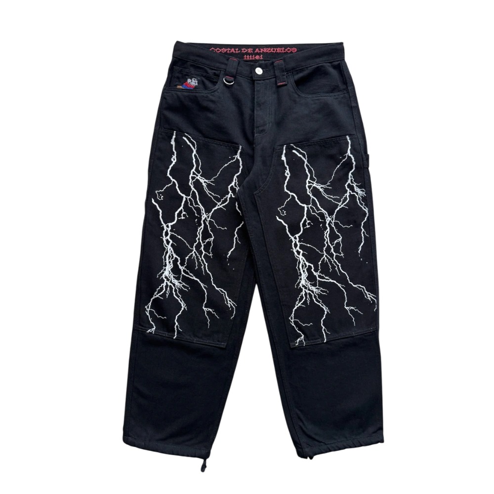 PANTALON BIGGIE CDA 111161 RODILLERA RAYOS NEGRO  