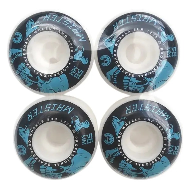 Ruedas Maister Skull Black Blue White  56mm
