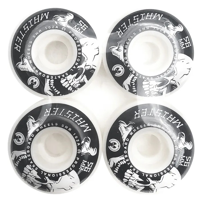 Ruedas Maister Skull Black White 56mm