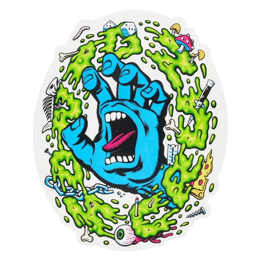 STICKER SANTA CRUZ MANO HONGOS
