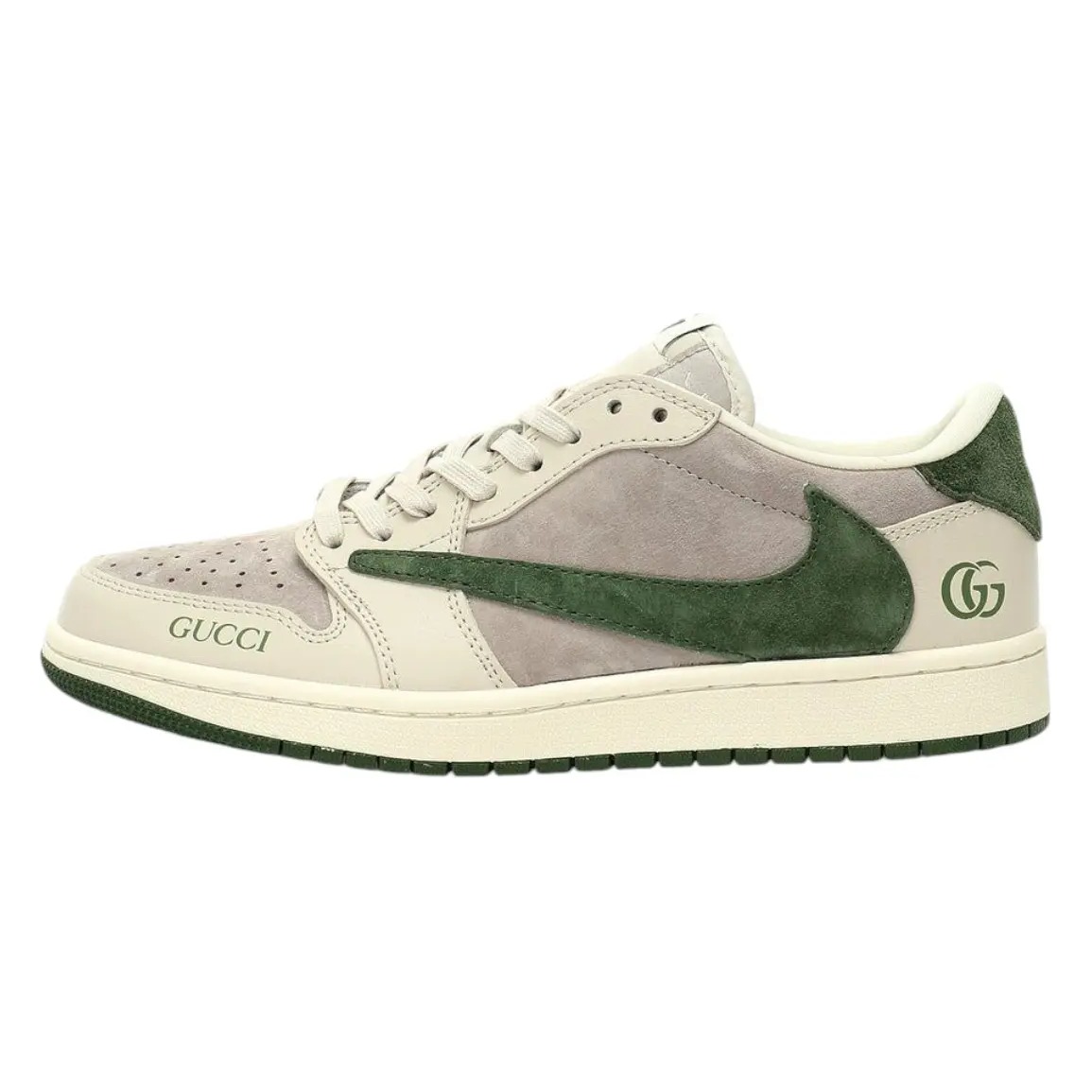 TENIS NIKE TRAVIS GUCCI GRIS VERDE