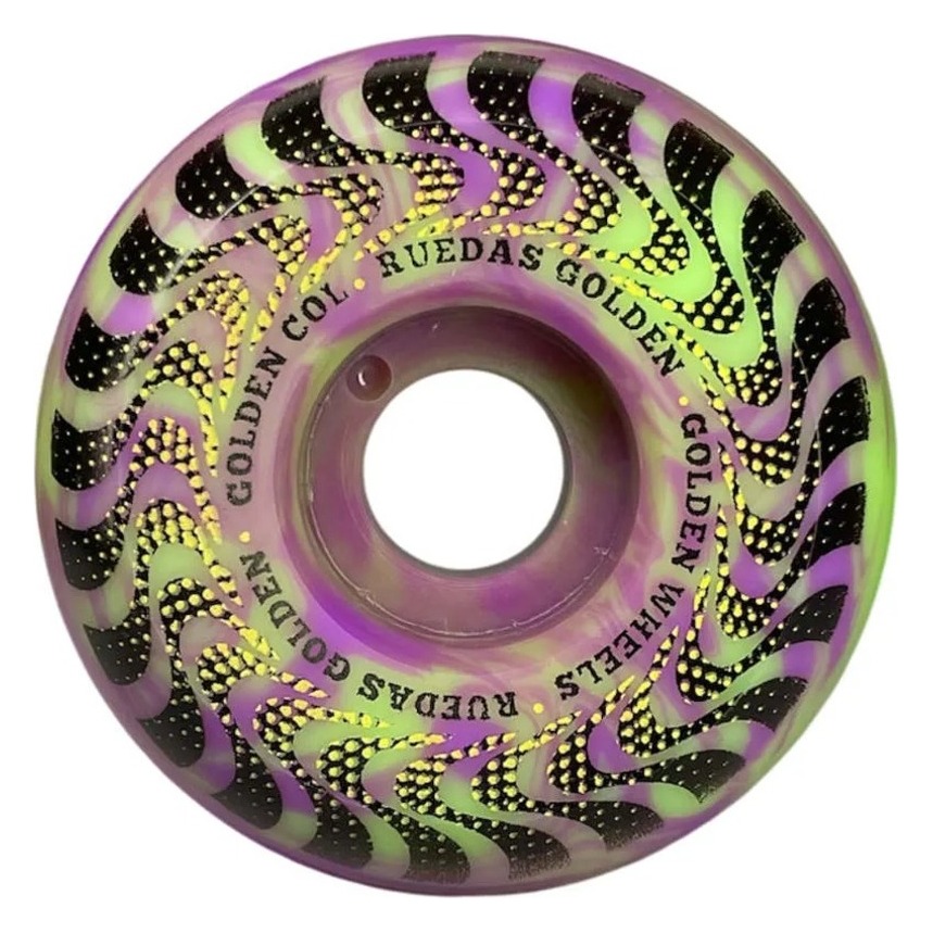 RUEDAS GOLDEN ESPIRAL MORADO/VERDE 58MM