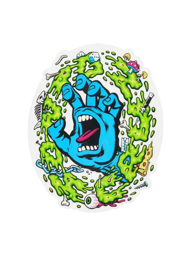 STICKER SANTA CRUZ MANO HONGOS