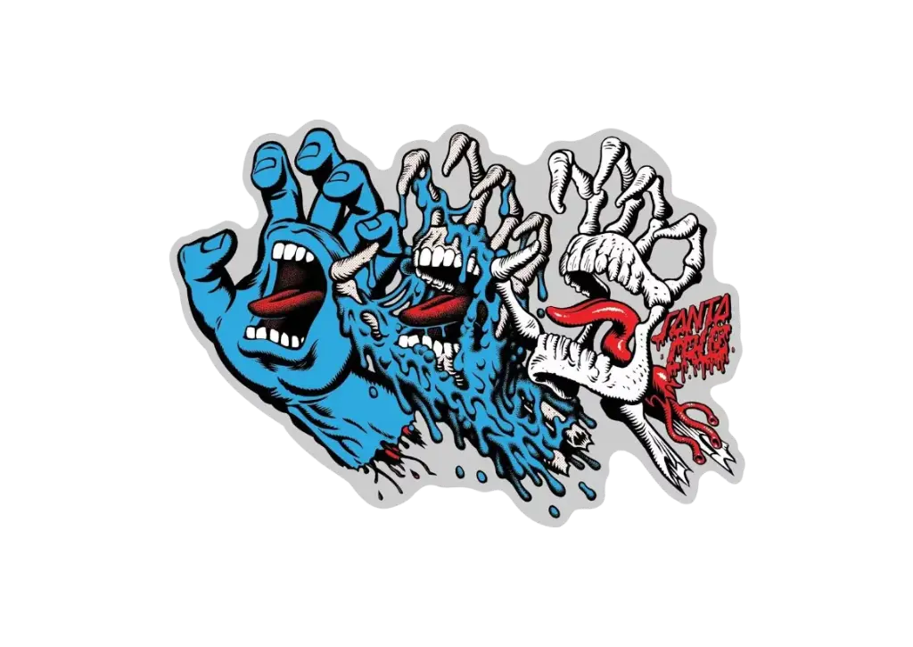 STICKER SANTA CRUZ MANO FASES HUESOS