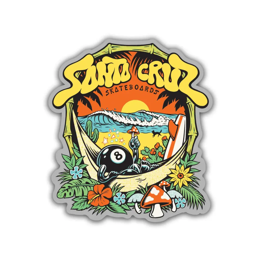 STICKER SANTA CRUZ PLAYA BOLA 8