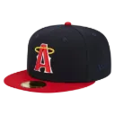 GORRA 7 1/4 NEW ERA LOS ANGELES NEGRO ROJO 