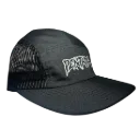 GORRA PENTADA 5 PANEL MALLA NEGRO/ROJO 