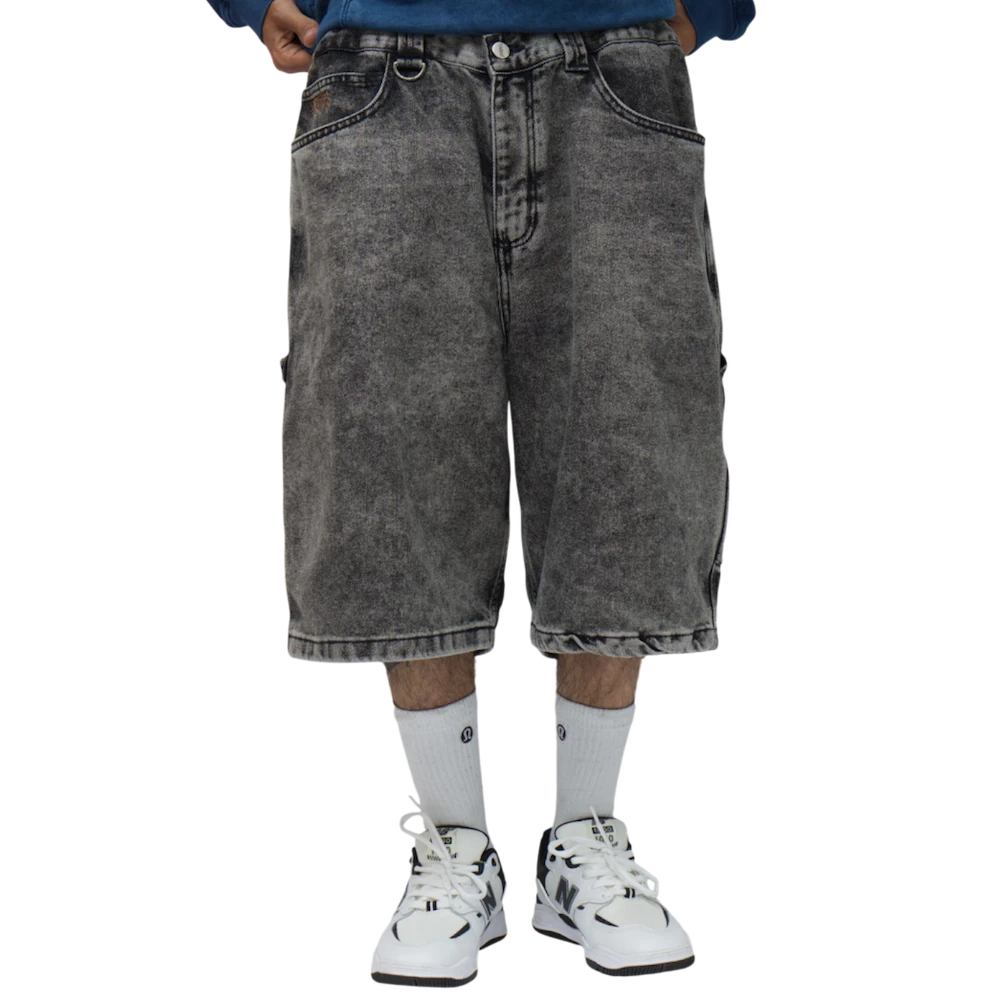 PANTALON  BERMUDA CARPINTERO BAGGY PENTADA STONE NEGRO