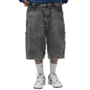 PANTALON  BERMUDA CARPINTERO BAGGY PENTADA STONE NEGRO