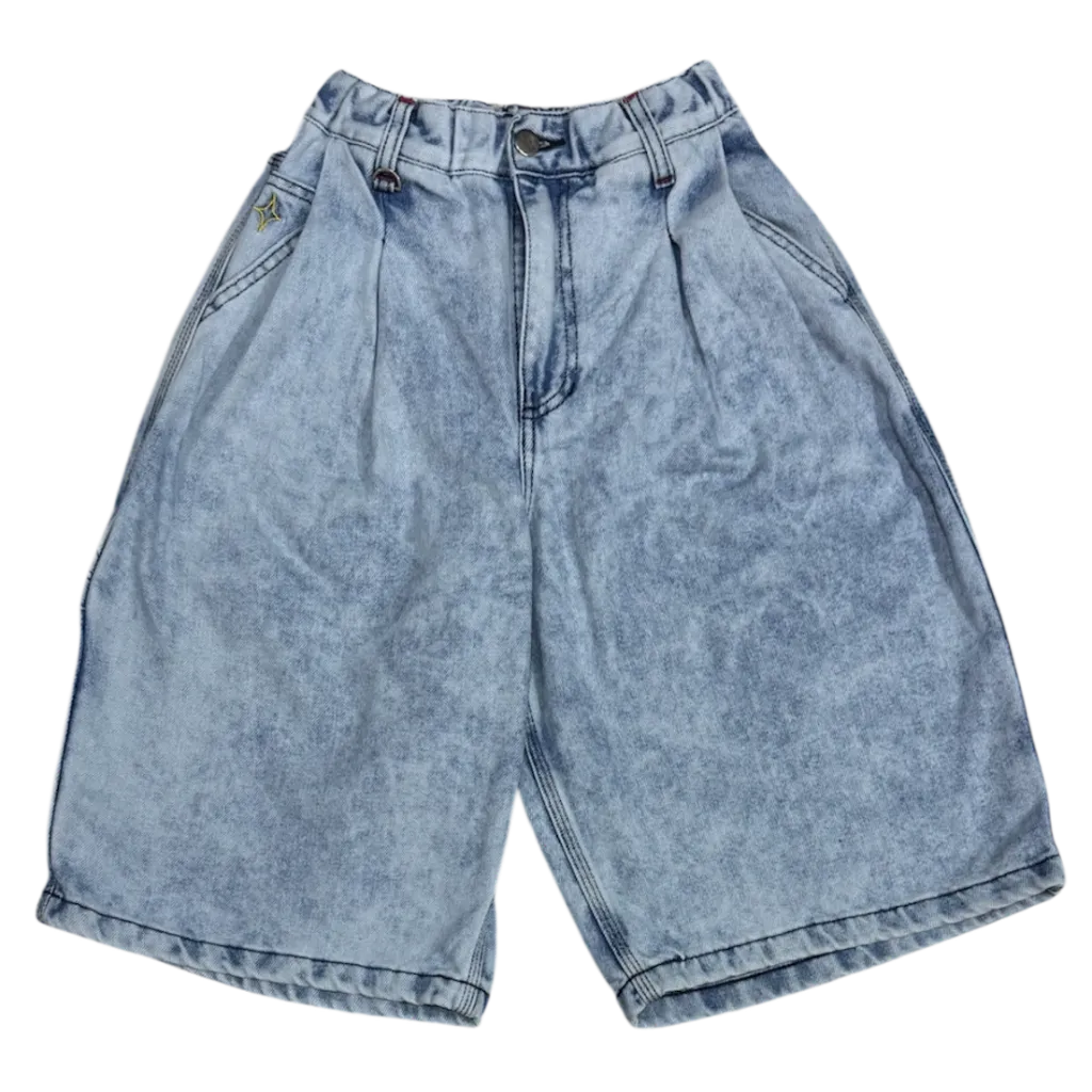 PANTALON  BERMUDA CDA BAGGY PRENSES AZUL (s)