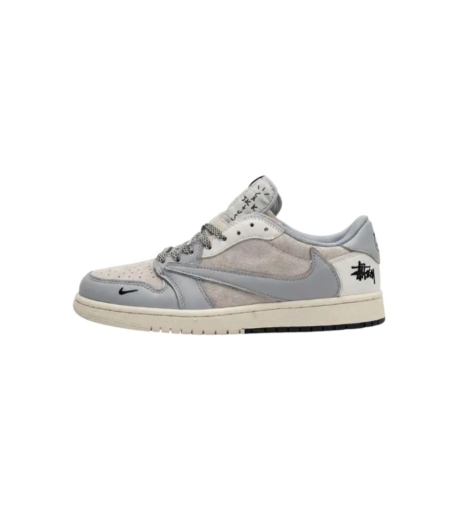 TENIS NIKE  TRAVIS SCOTT GRIS PLATA