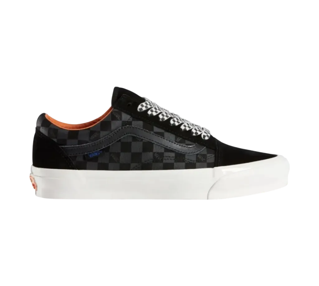 TENIS VANS PORTER CUADROS NEGRO/NARANJA (8.5)