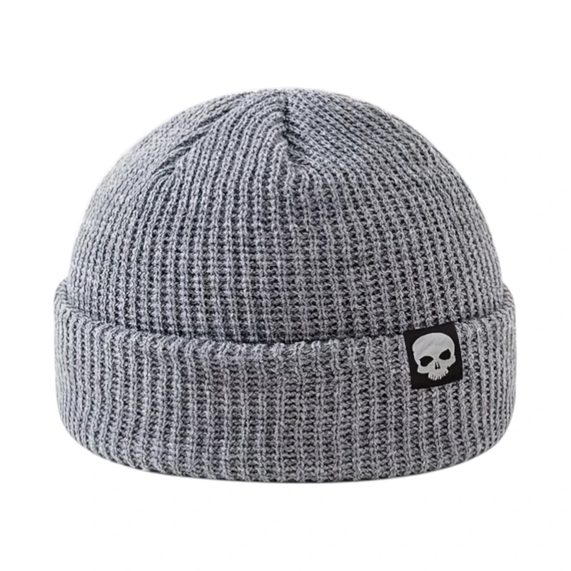 GORRO TEJIDO SKULL GRIS