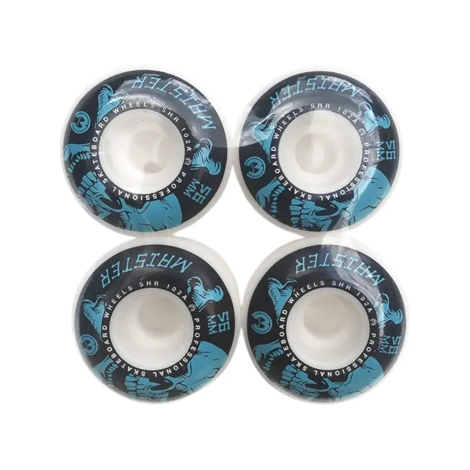 Ruedas Maister Skull Black Blue White  56mm
