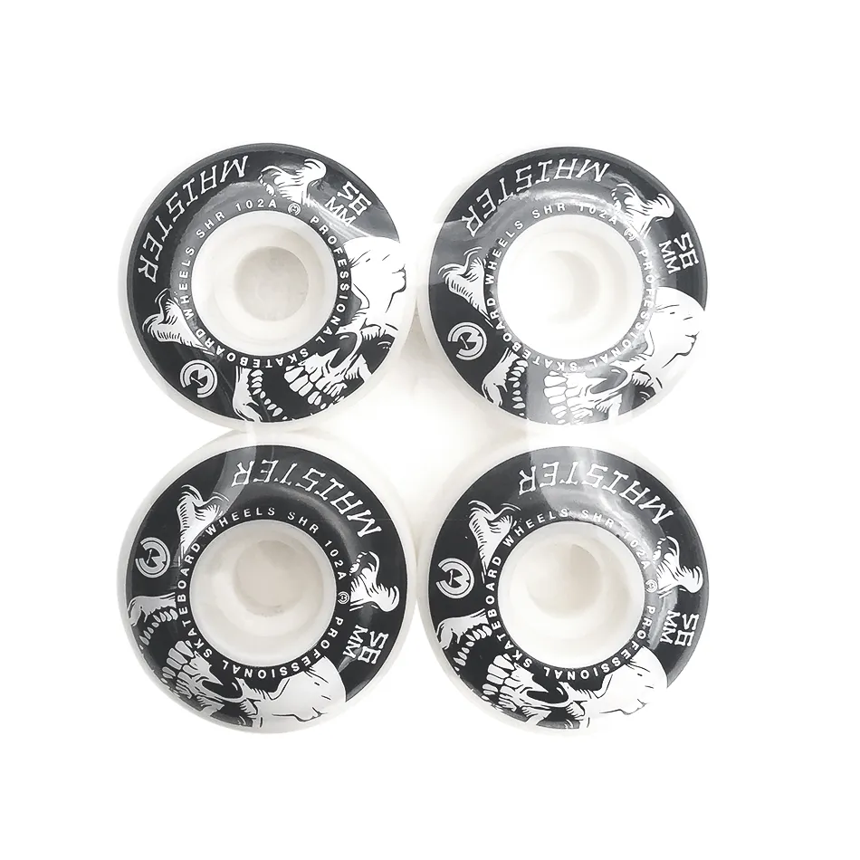 Ruedas Maister Skull Black White 56mm