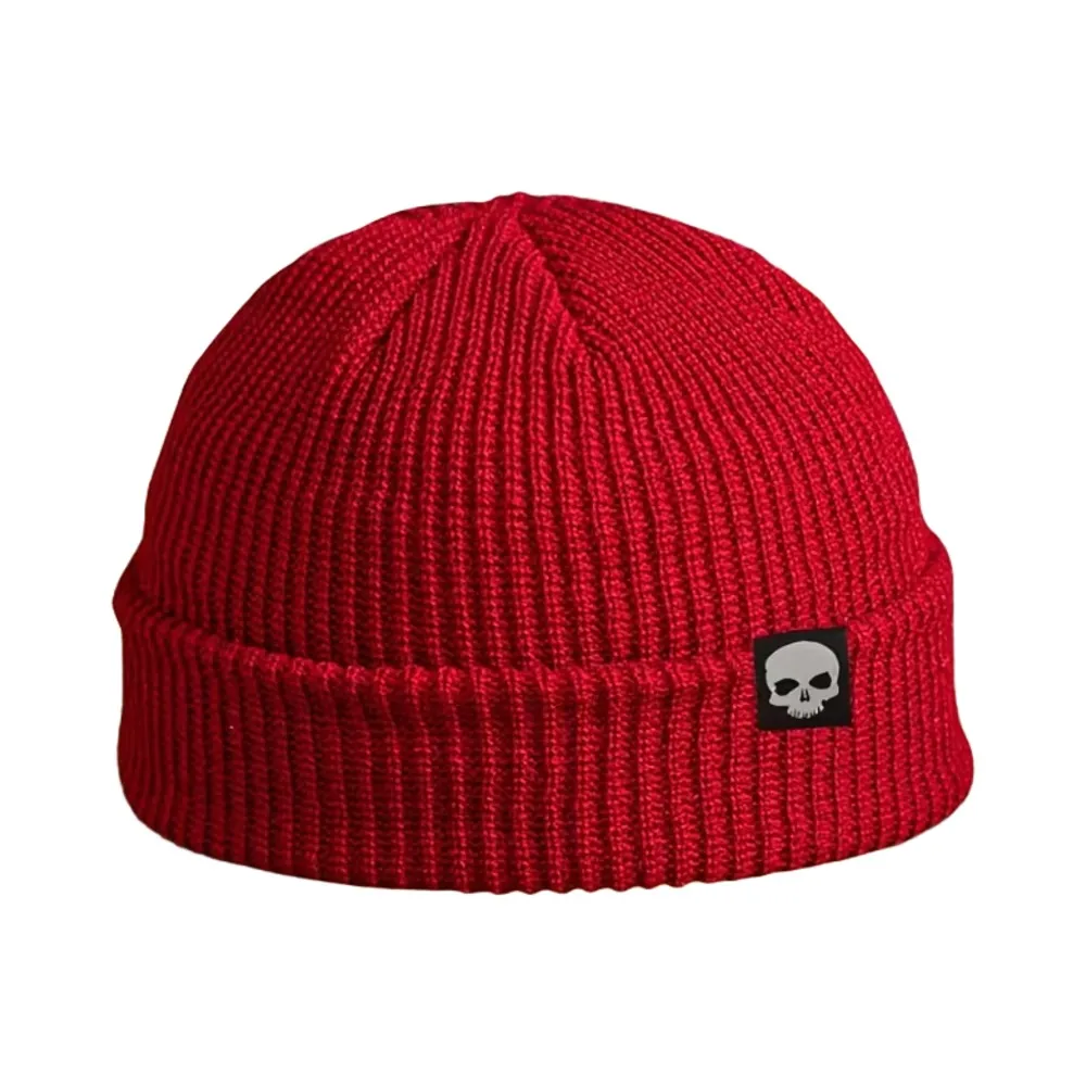GORRO TEJIDO SKULL ROJO