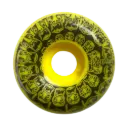 RUEDAS PENTADA PUNTOS ESPIRAL AMARILLO 54MM