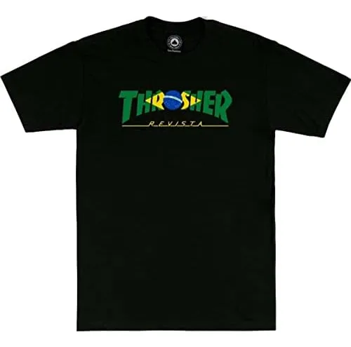CAMISETA THRASHER BRASIL NEGRO (l)