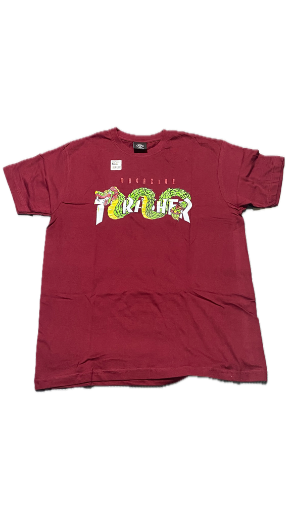 CAMISETA GOLDEN THRASHER DRAGON VINOTINTO  