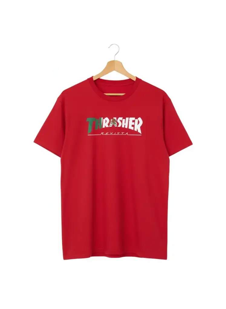 CAMISETA THRASHER MEXICO ROJO