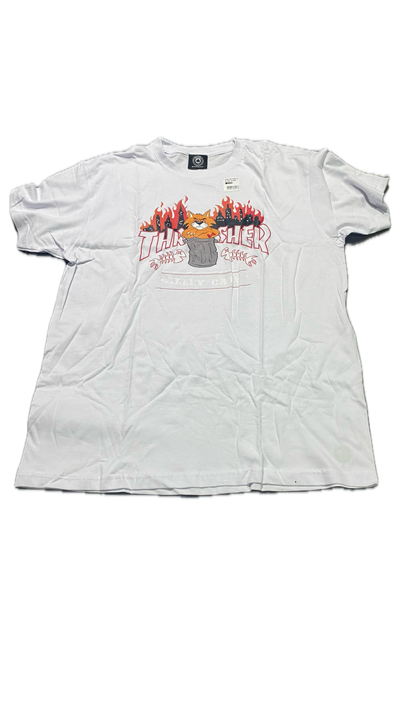 CAMISETA GOLDEN THRASHER GATO BLANCO 
