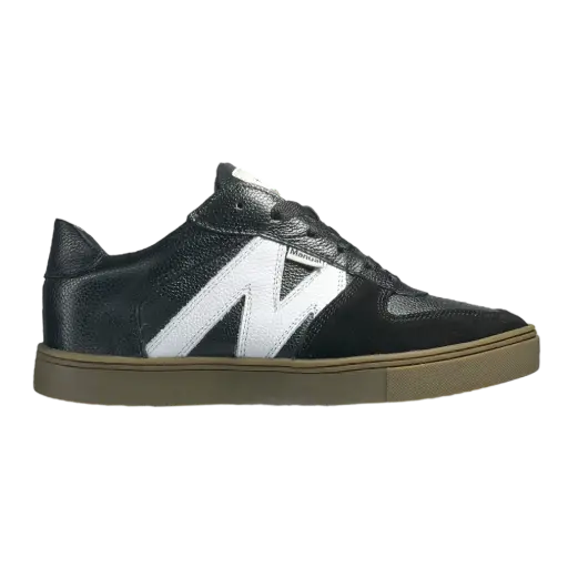 TENIS MANUAL LOTUS BADANA LISO NEGRO/BLANCO  (38)