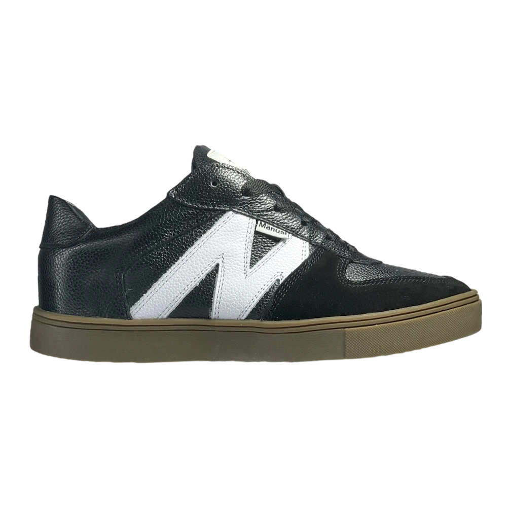 TENIS MANUAL LOTUS BADANA LISO NEGRO/BLANCO 