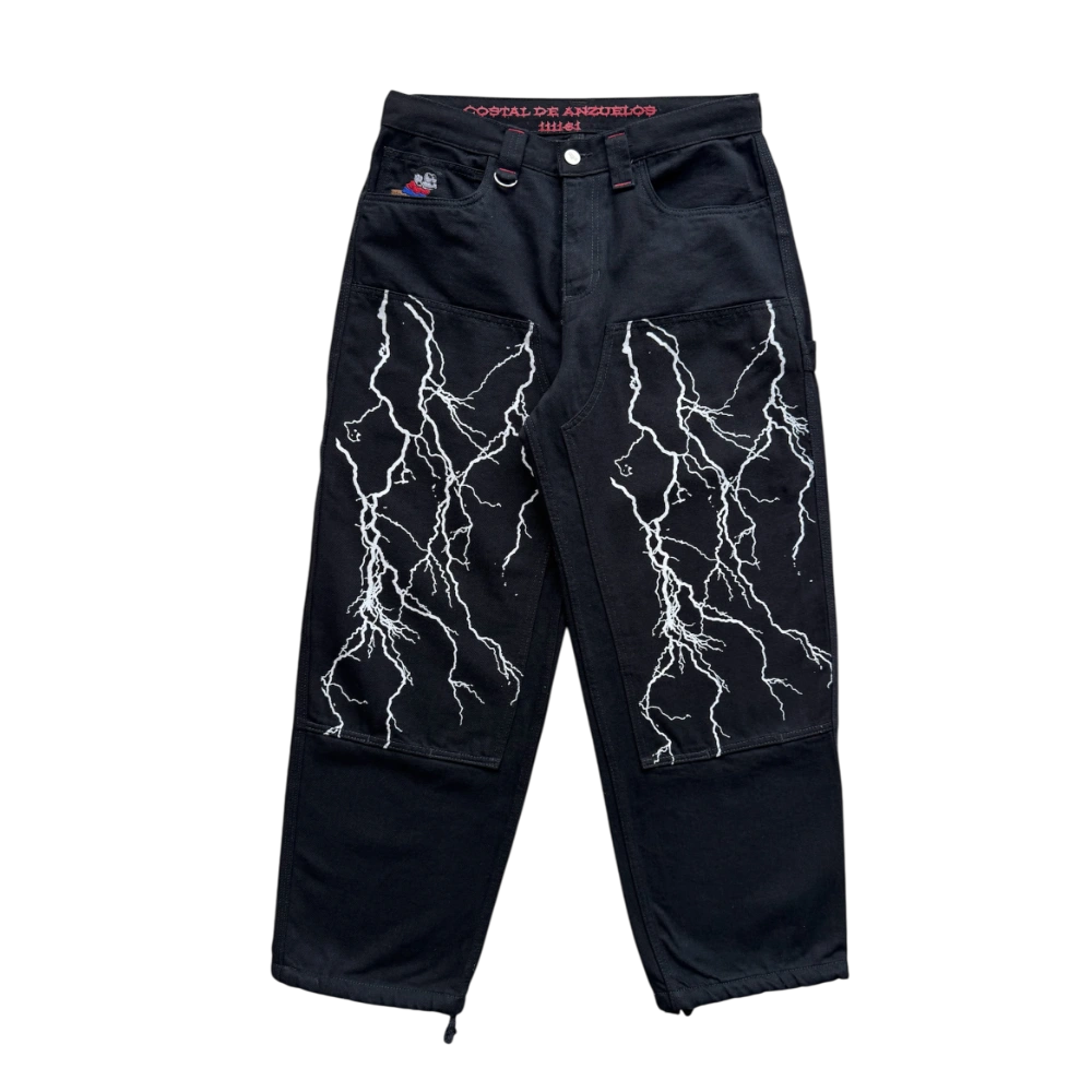 PANTALON BIGGIE CDA 111161 RODILLERA RAYOS NEGRO  