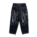 PANTALON BIGGIE CDA 111161 RODILLERA RAYOS NEGRO  