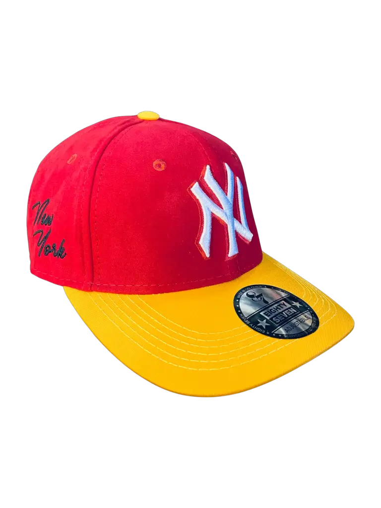 GORRA ABIERTA NEW YORK ROJO AMARILLO