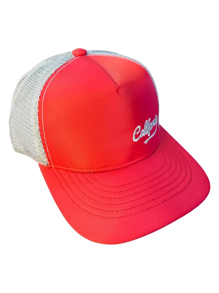 GORRA ABIERTA  TRUCKER CALIFORNIA ROJO