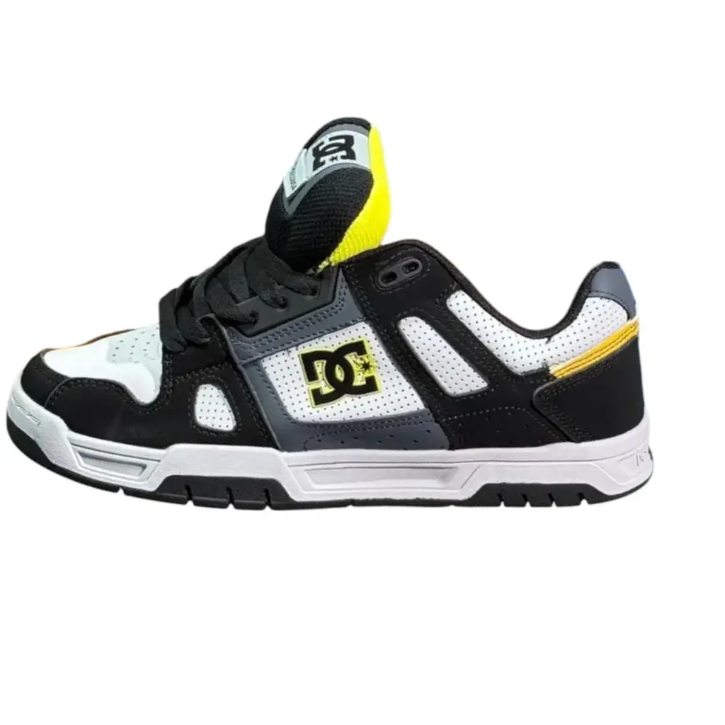 TENIS DC STAG NEGRO AMARILLO