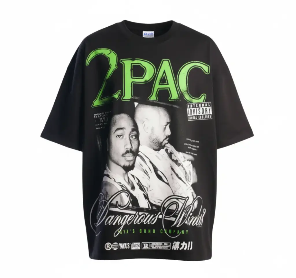 CAMISETA YAYA 2PAC 210 NEGRO