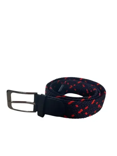 [35] CORREA TRENZADA DE ROMBOS AZUL/ROJO 