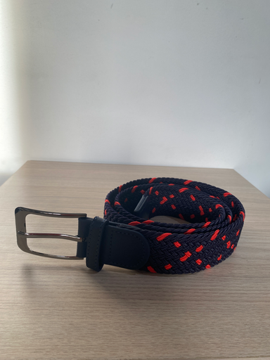 [35] CORREA TRENZADA DE ROMBOS AZUL/ROJO 