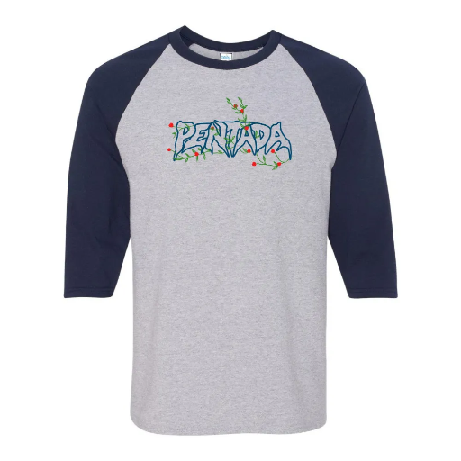[2] CAMISETA 3/4 PENTADA ENREDADERA AZUL