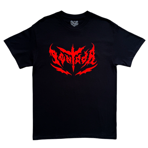 [26] CAMISETA PENTADA METAL NEGRO/ROJO