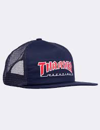 [57] GORRA THRASHER OUTLINED EMBROIDERED MESH AZUL