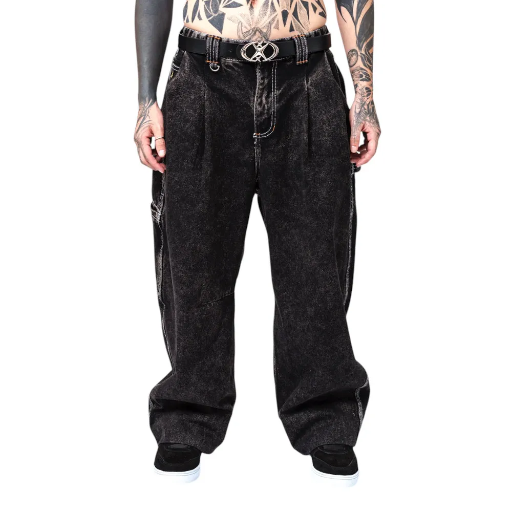 [60] JEAN COSTAL DE ANZUELOS BAGGY PRENSES STONE NEGRO