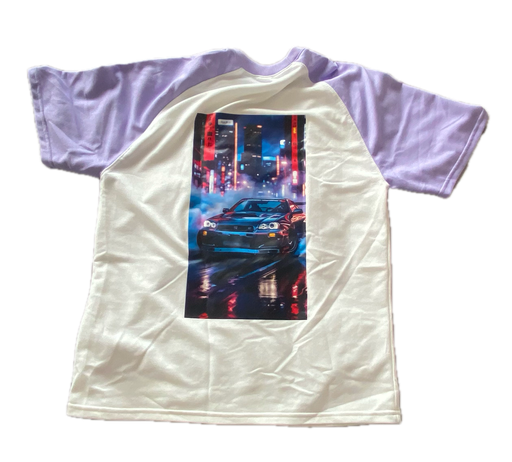 [4] CAMISETA AMERICAN WOLF CARRO MORADO PASTEL