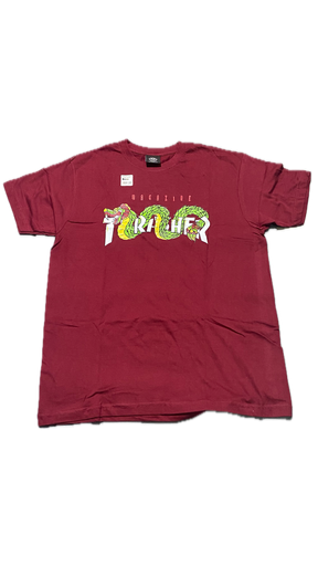 [19] CAMISETA GOLDEN THRASHER DRAGON VINOTINTO  