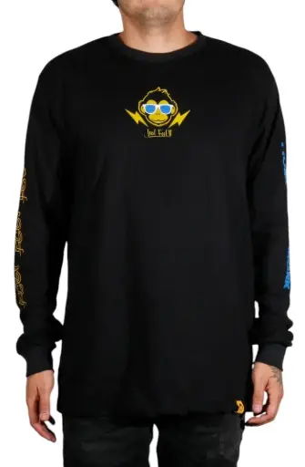 CAMISETA MONK FEEL MANGA LARGA NEGRO