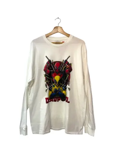 CAMISETA MARVEL DEADPOOL BLANCA  