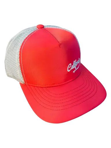 GORRA ABIERTA  TRUCKER CALIFORNIA ROJO