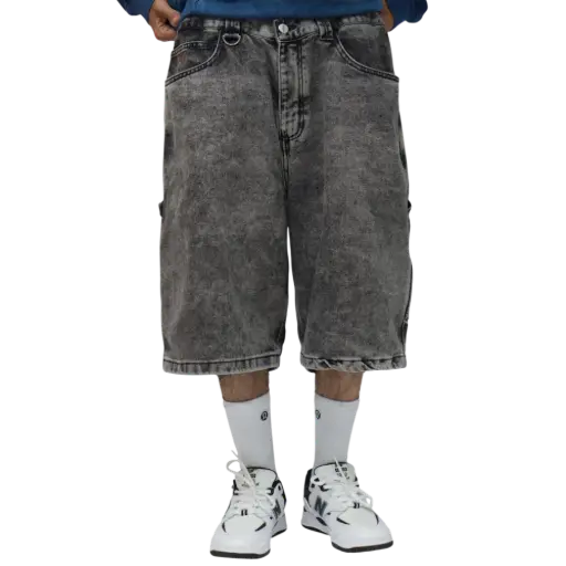PANTALON  BERMUDA CARPINTERO BAGGY PENTADA STONE NEGRO