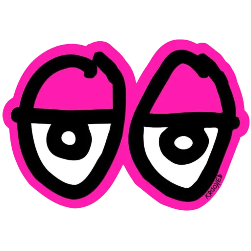 STICKER KROOKED OJOS ROSADO